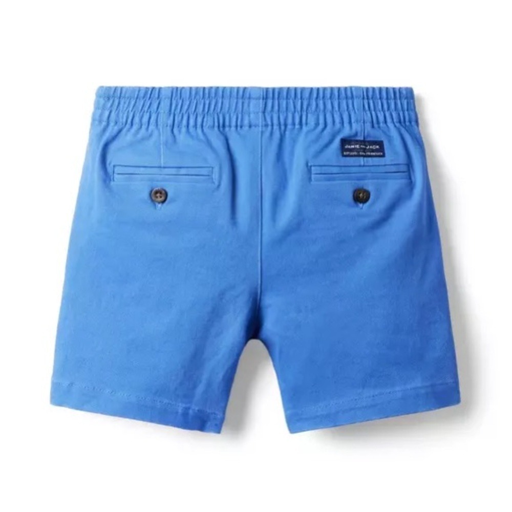 NWT JANIE and JACK Twill Pull-on Shorts in Midday Blue Boys size 2T 100045586 - Picture 3 of 11